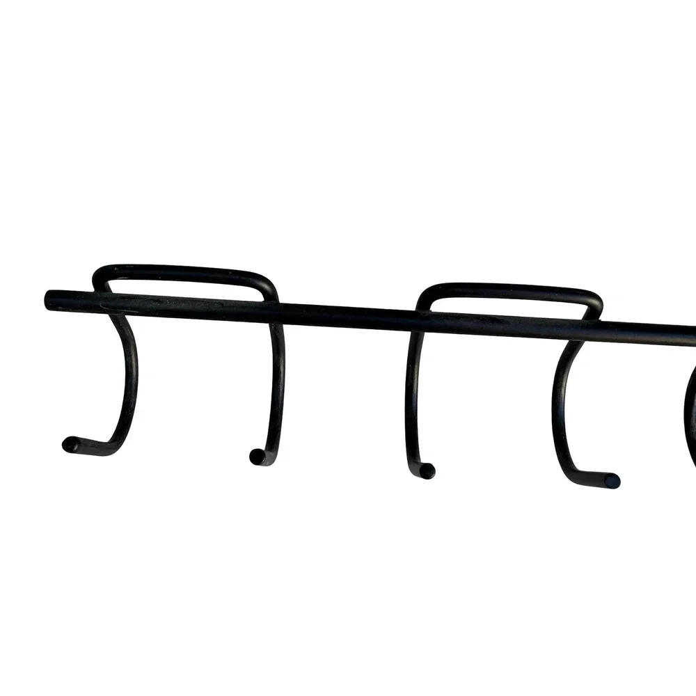 Black Metal 10 Hook Multi Accessory‎ Hanger Closet Organizer Belt Scarf Rack